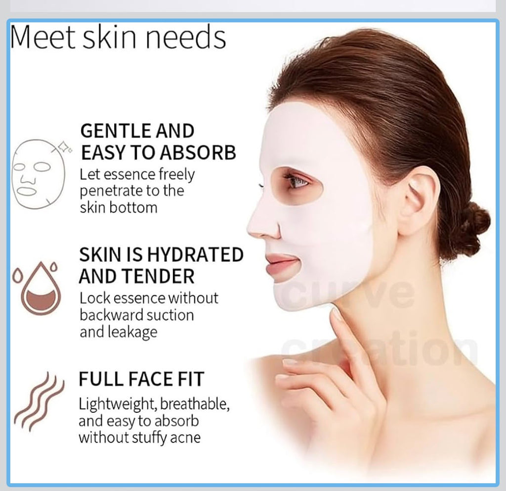 Bio-Collagen Real Deep Mask (Pack of 4) – Overnight Hydrogel Sheet Mask for Korean Glass Skin Glow, Pore Tightening & Deep Hydration
