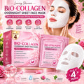 Bio-Collagen Real Deep Mask (Pack of 4) – Overnight Hydrogel Sheet Mask for Korean Glass Skin Glow, Pore Tightening & Deep Hydration